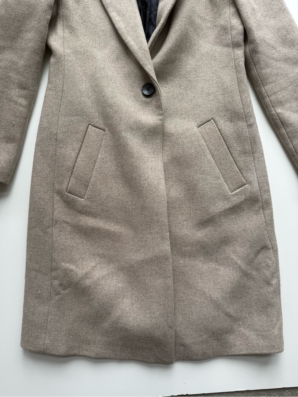 Zara Wool Blend Long Coat size Medium - Picture 5 of 9